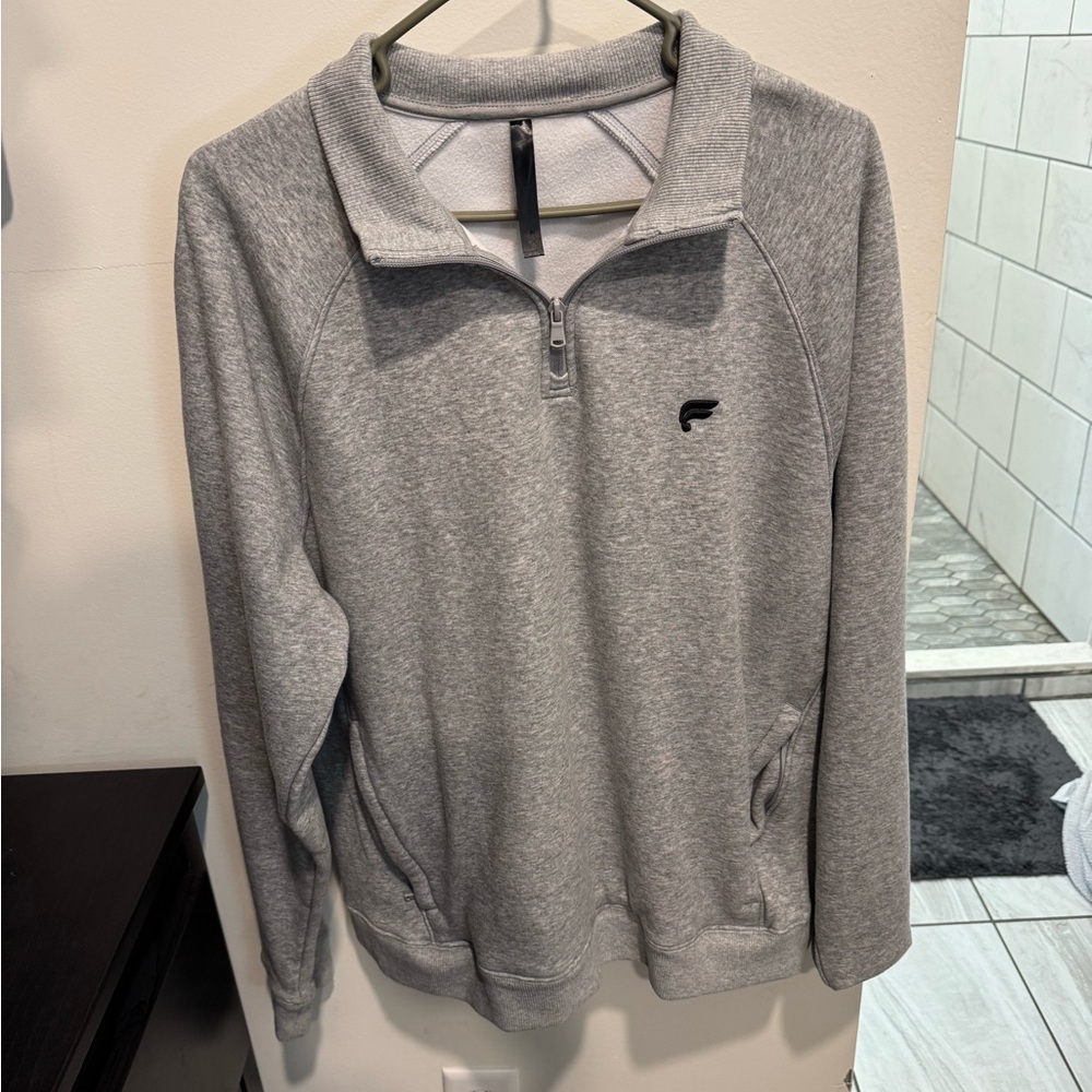 Fabletics Gray Half-Zip Sweater for Men